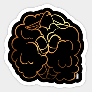 Golden Sheep Tummy Sticker